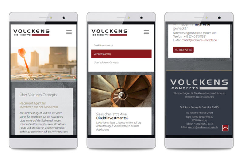 Webseite Volckens Concepts GmbH & Co.KG